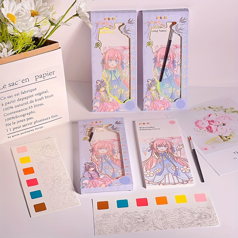 Watercolor Coloring Book Student Coloring Drawing Book - Temu