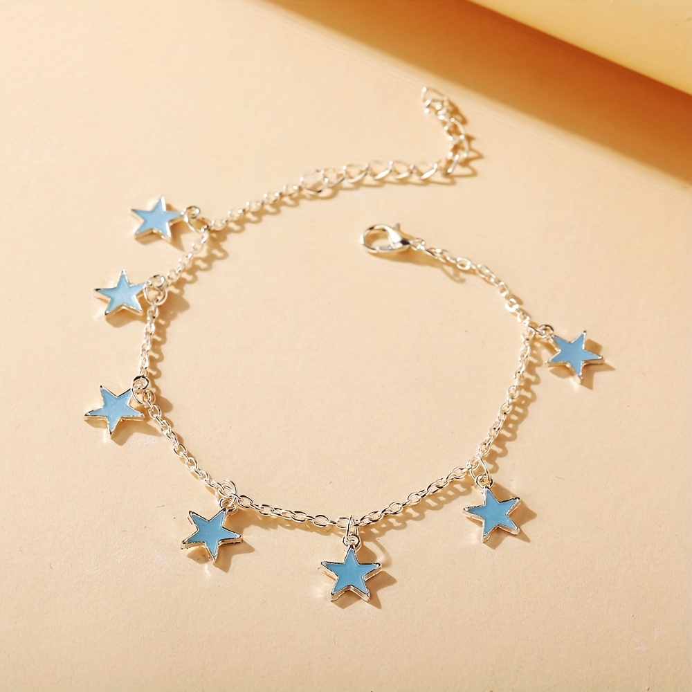 

Luminous Mini Star Beaded Anklet Exquisite Chain Ankle Bracelet Foot Jewelry Decoration Ornaments Simple And Exquisite For Music Festival