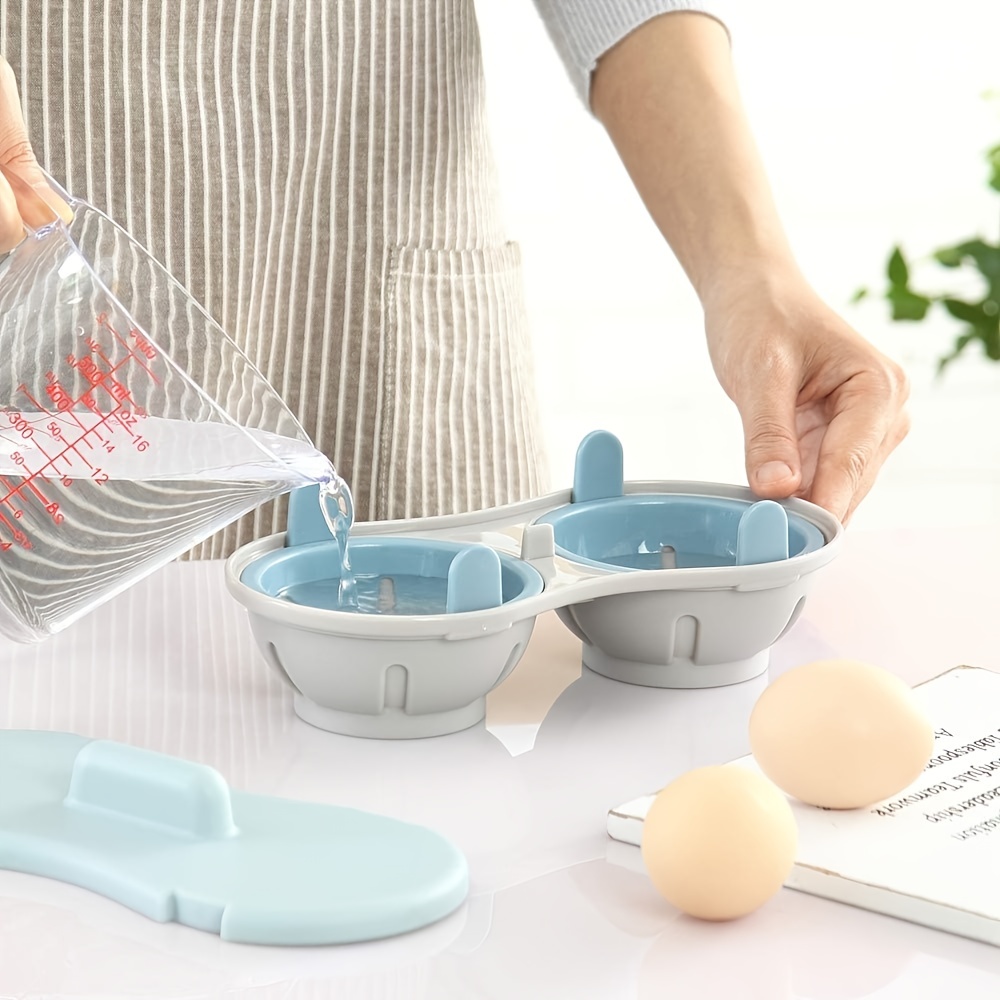 Silicone Egg Poacher Microwave Easy Poached Egg Maker Double Cups Kichen  Tools