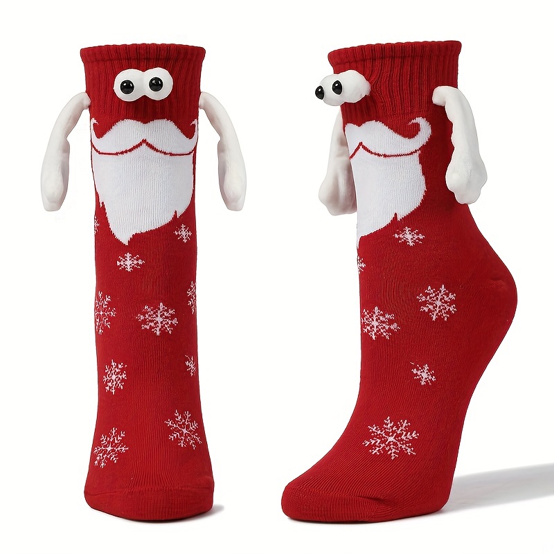 Calcetines Navidad Hombre Unisex Manos Magnéticos Creativos - Temu