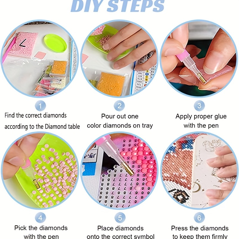 Diy 5d Diamond Painting Kits para adultos Niños Principiantes Full