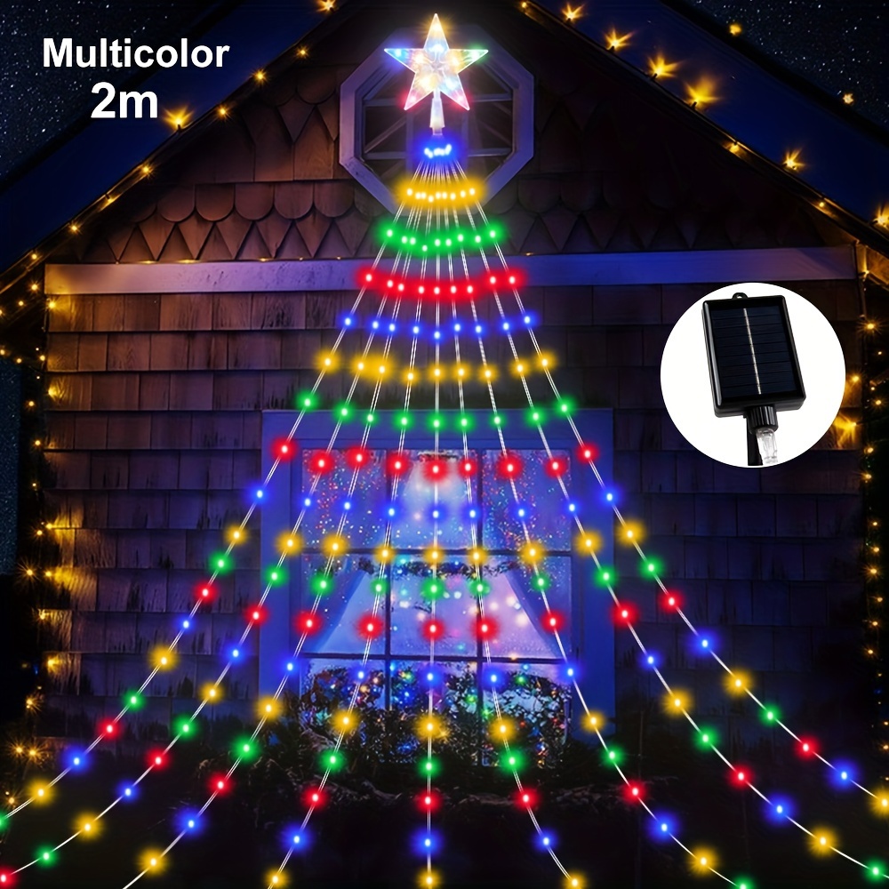 Christmas Outdoor Star String Lights Waterfall String Light - Temu