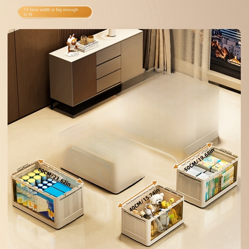 Folding Portable Storage Box Aesthetic Room Decor Home Decor - Temu