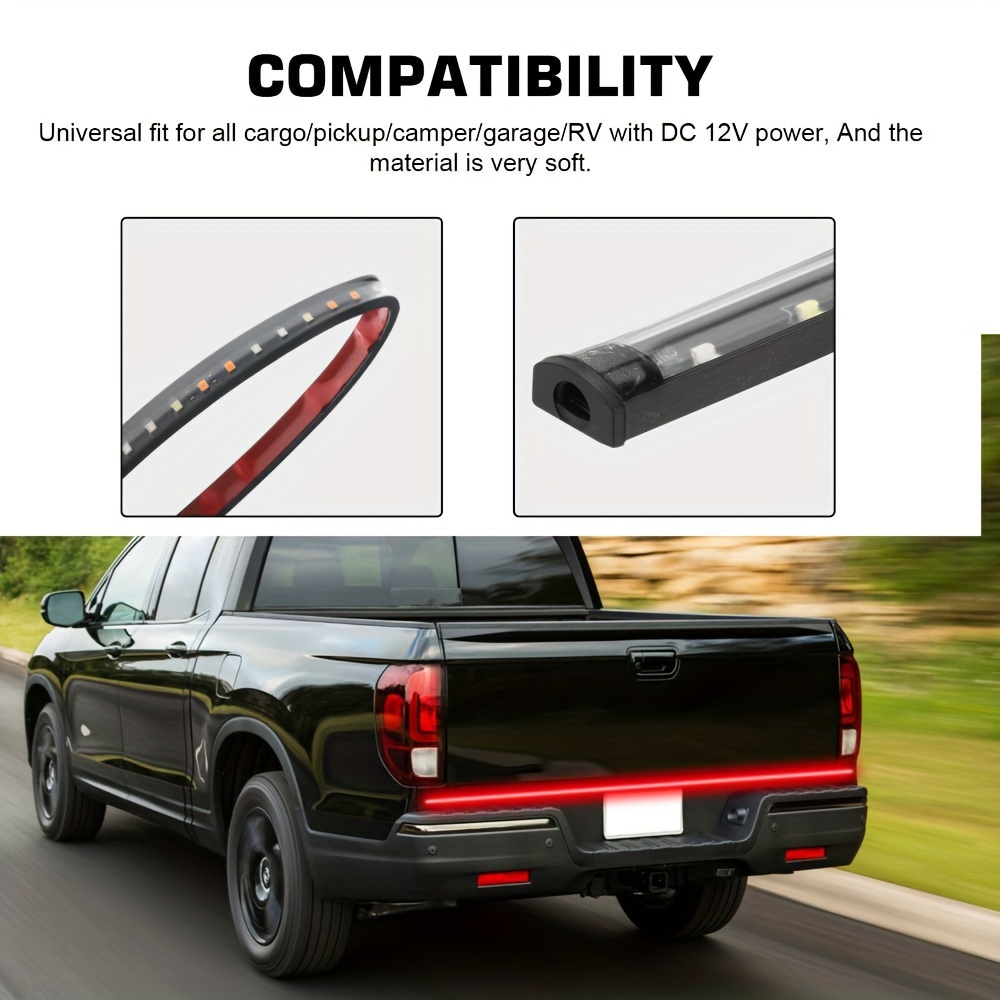 Universal Led Tail Light Bar Strip Lights Pickup Trucks - Temu