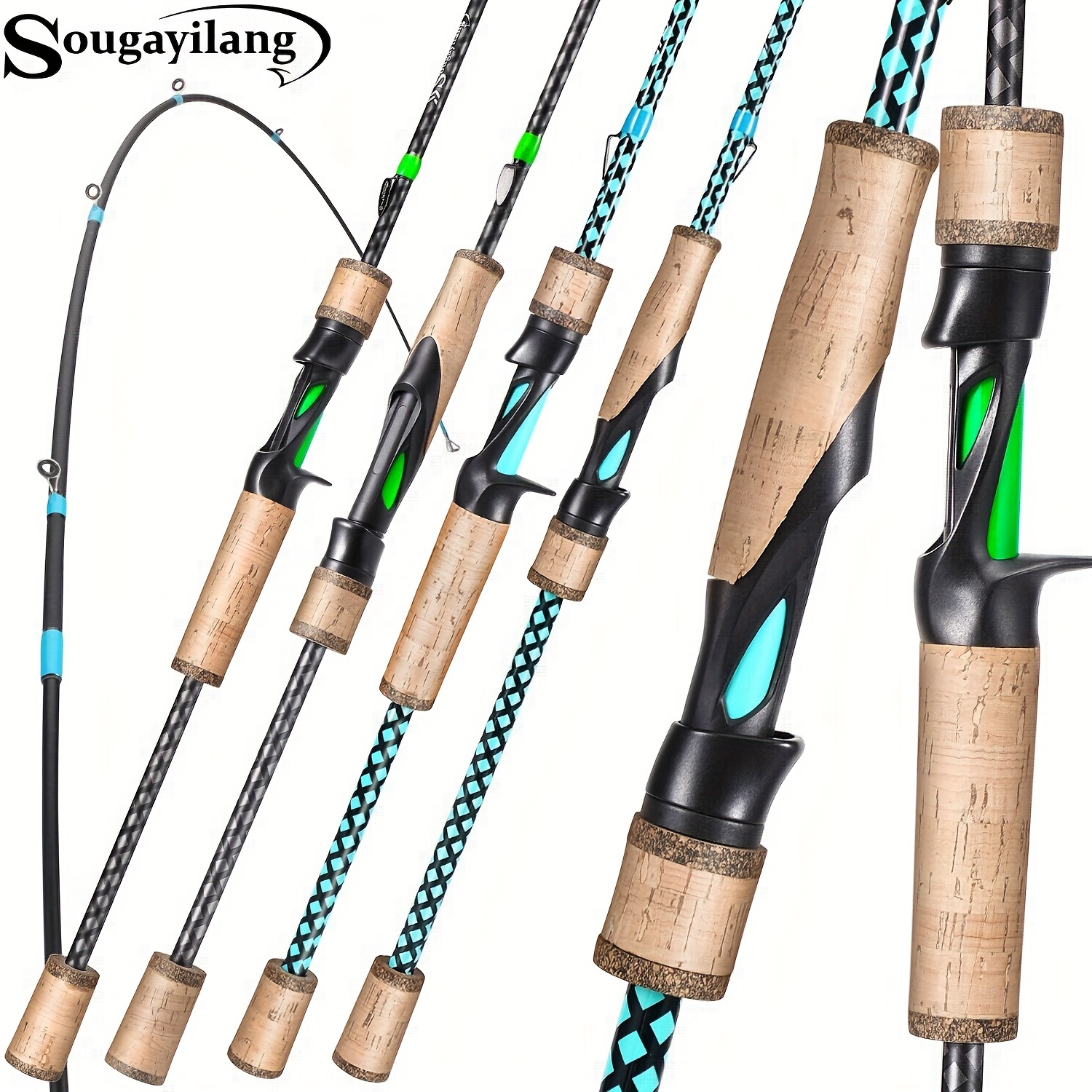 Sougayilang Fishing Rods Graphite Spinning Rods Lightweight - Temu New  Zealand