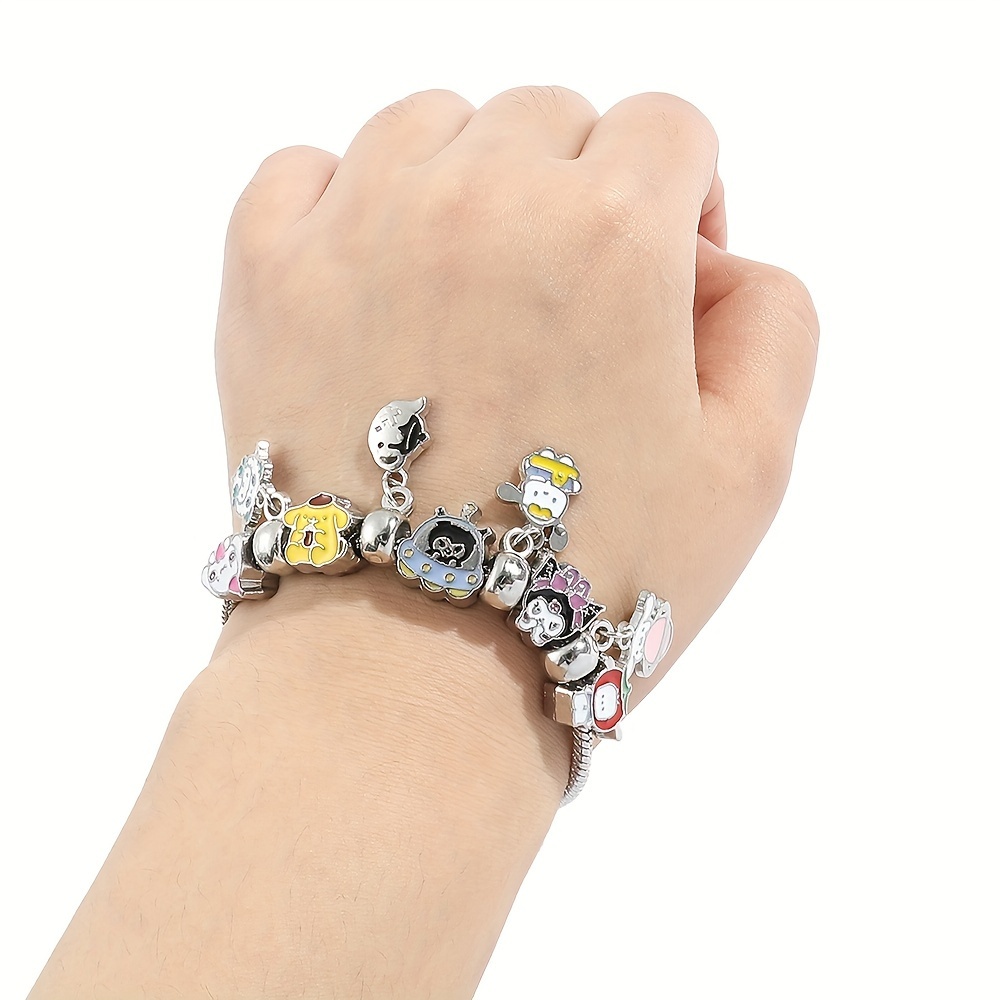 HELLO KITTY Sanrio Character Enamel Charm Bead For Your Pandora Bracelet -  1pc