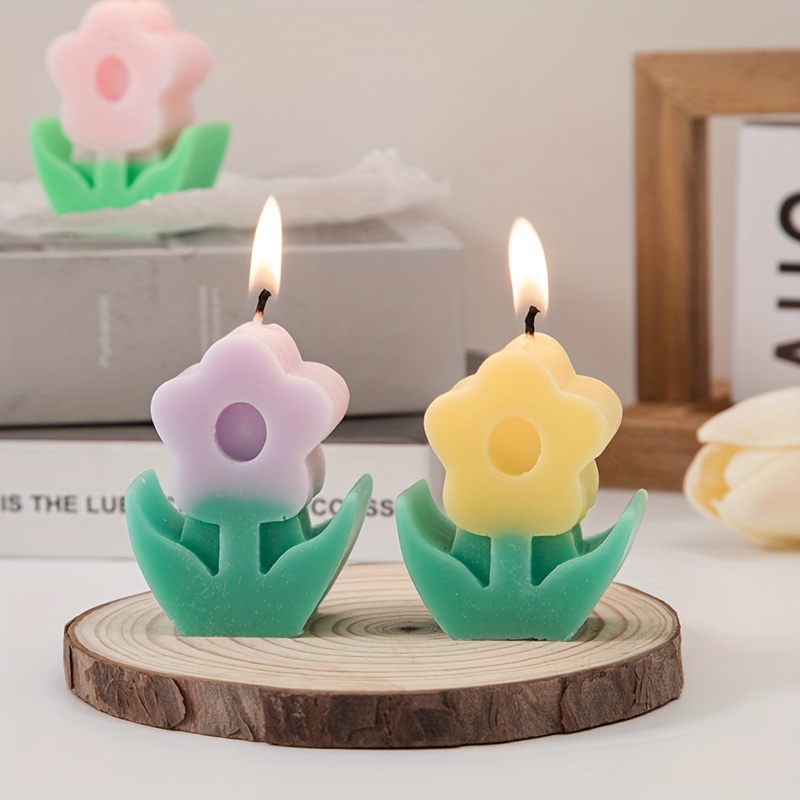 Flower Silicone Mold for Resin Candle Mold, 3D Candle Soap Mould Cake  Fondant Chocolate Mold Epoxy Casting Resin Mould for Craft Handmade Gift