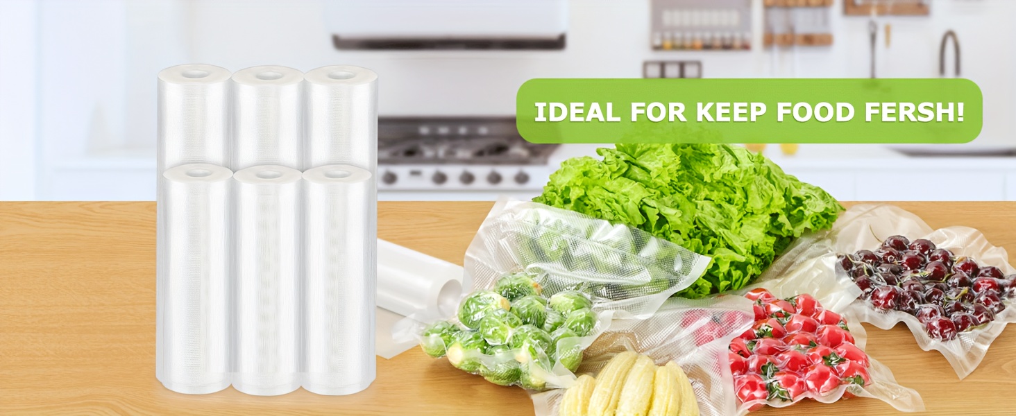 1 Roll Heavy Duty Vacuum Sealer Bags for Food Preservation, Vacuum Packaging Rolls Bags for Food Saver,, Puncture Prevention, Commercial Grade, Food Vac Bags for Storage, Meal Prep, Storage Bags for Steak, and Sous Vide for Kitchen.