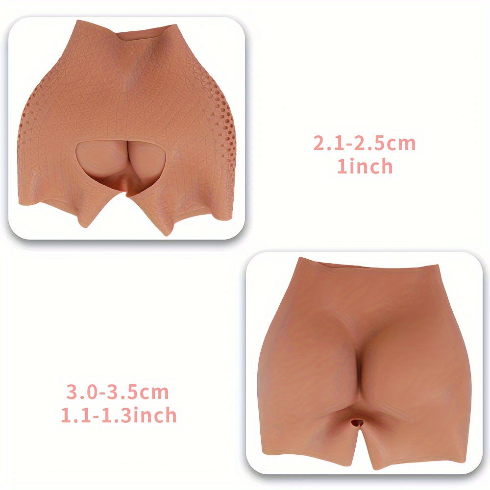 1pc Large 1.38inch Buttocks Shaped Panty 0.79inch Hips Padding Silicone  Shapers For Woman Shapewear Panties Soft Small Waist Size