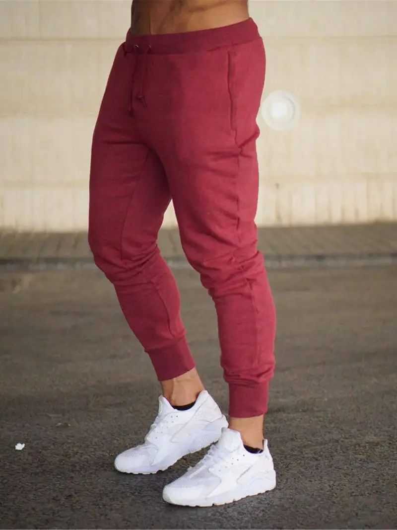 Men's Casual Fashion Joggers Solid Sweatpants Slim Fit - Temu