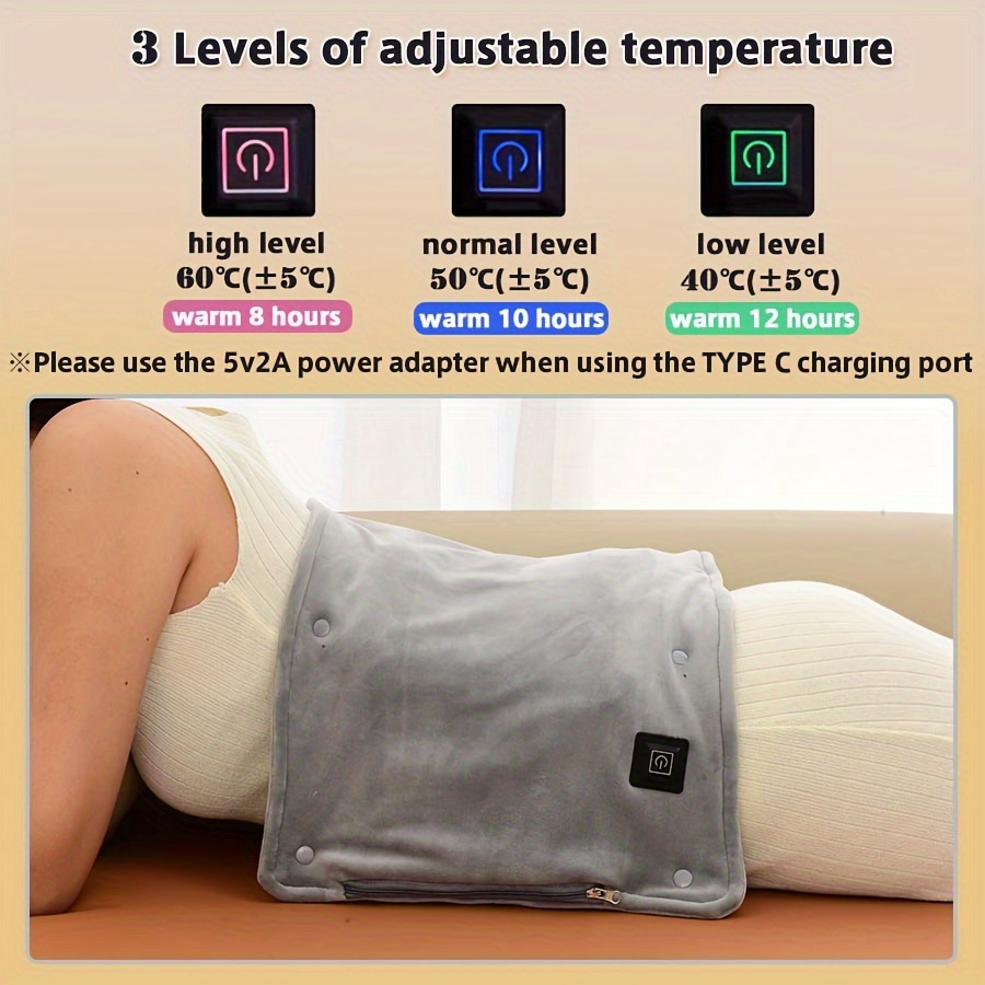 USB Electric Heating Pad Cushion 3 Level Temperature Adjustable