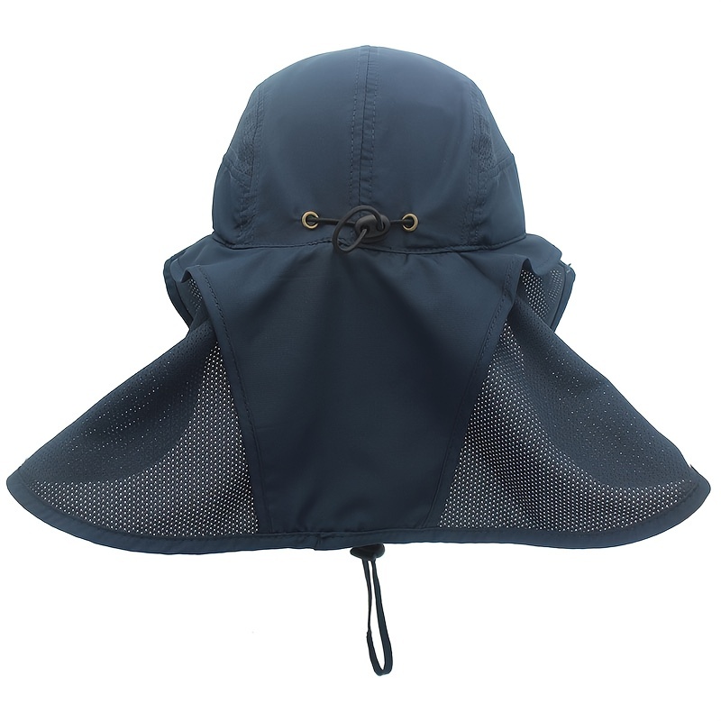 Honrane Wide Brim Shawl Design Bucket Hat with Fan Mesh Face Guard