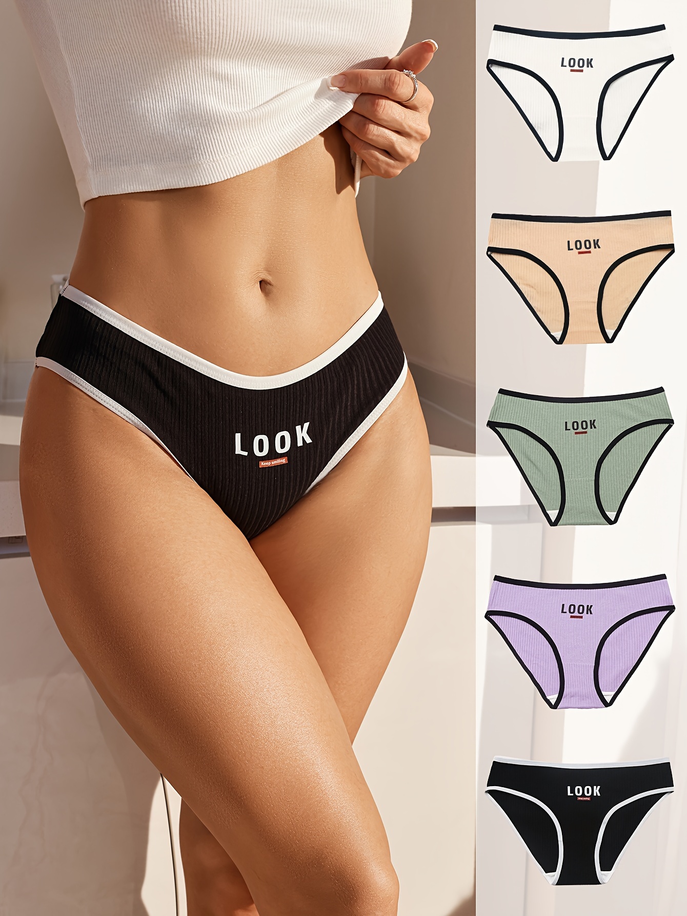 3 Pcs Sexy Solid Panties, Stylish And Comfortable Breathable Lace  Semi-transparent Low-* Intimates Panties, Women's Lingerie & Underwear