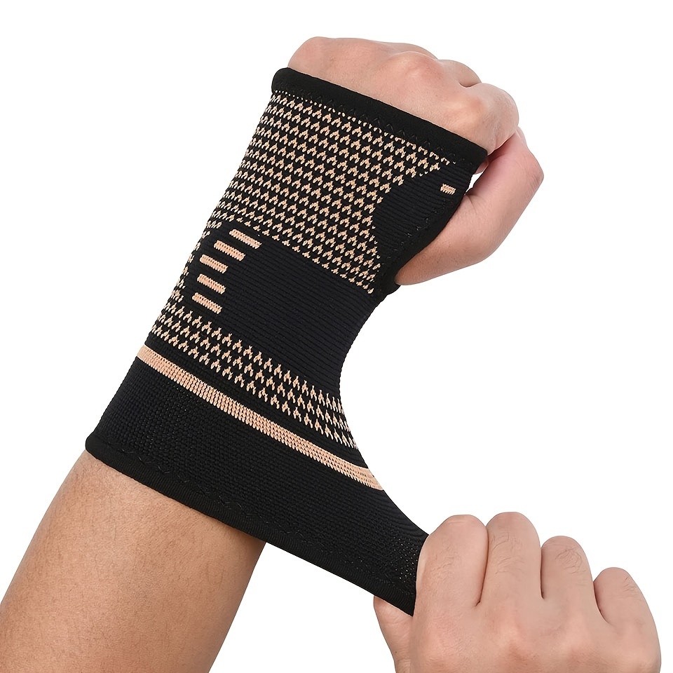 Adjustable Copper Wrist Support for Sports and Weightlifting