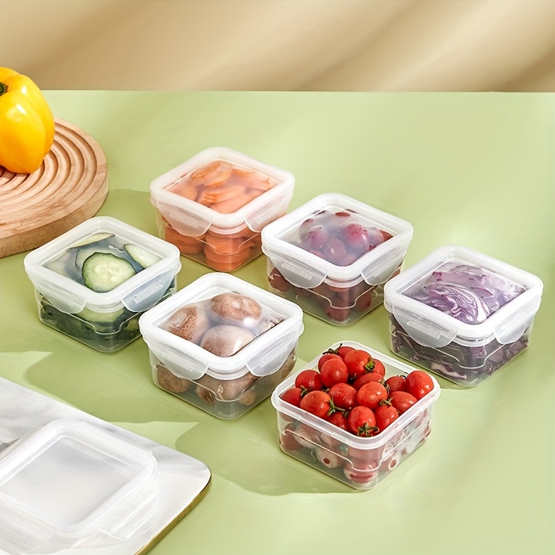 Caja de almacenamiento de alimentos transparente apilable, cajón de  almacenamiento de caja para el frigorífico, refrigerador de frutas y  almacenamiento de vegetales