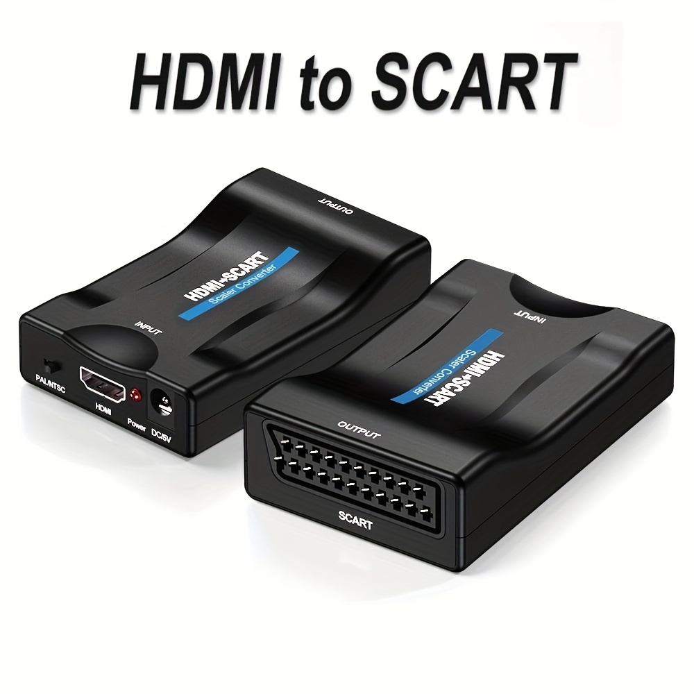 Comprar Convertidor Scart a HDMI compatible con HD TV DVD 720P 1080P  Adaptador de Audio y vídeo