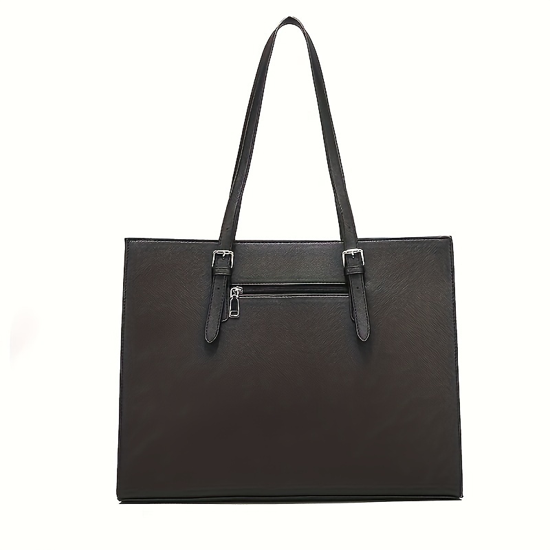 Women s Classic Black Tote Bag match Minimalist Commuter Temu