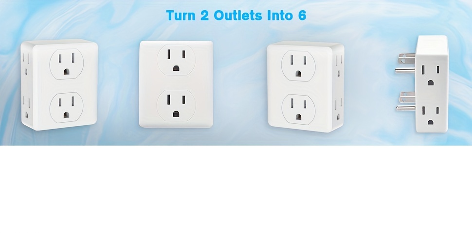 Outlet Extender Multi Plug Outlet 6 Electrical Outlets - Temu