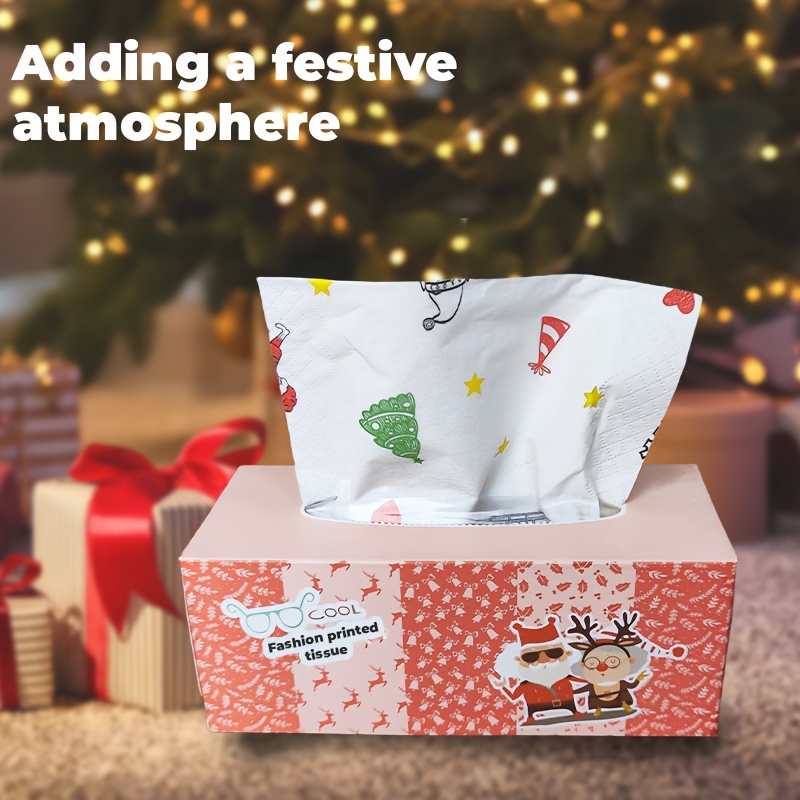 Christmas Design Printed Tissue - Box and Wrap