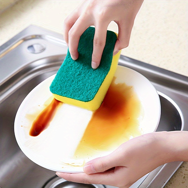 Multifunctional Cleaning Sponge With A Handle, Double-sided Scouring Pad,  Dishwashing Sponge, Premium Kitchen Sponge, Durable Non-scratch Sponge  Wipe, Super Absorbent, Cleaning Supplies, Cleaning Tool, Ready For School -  Temu