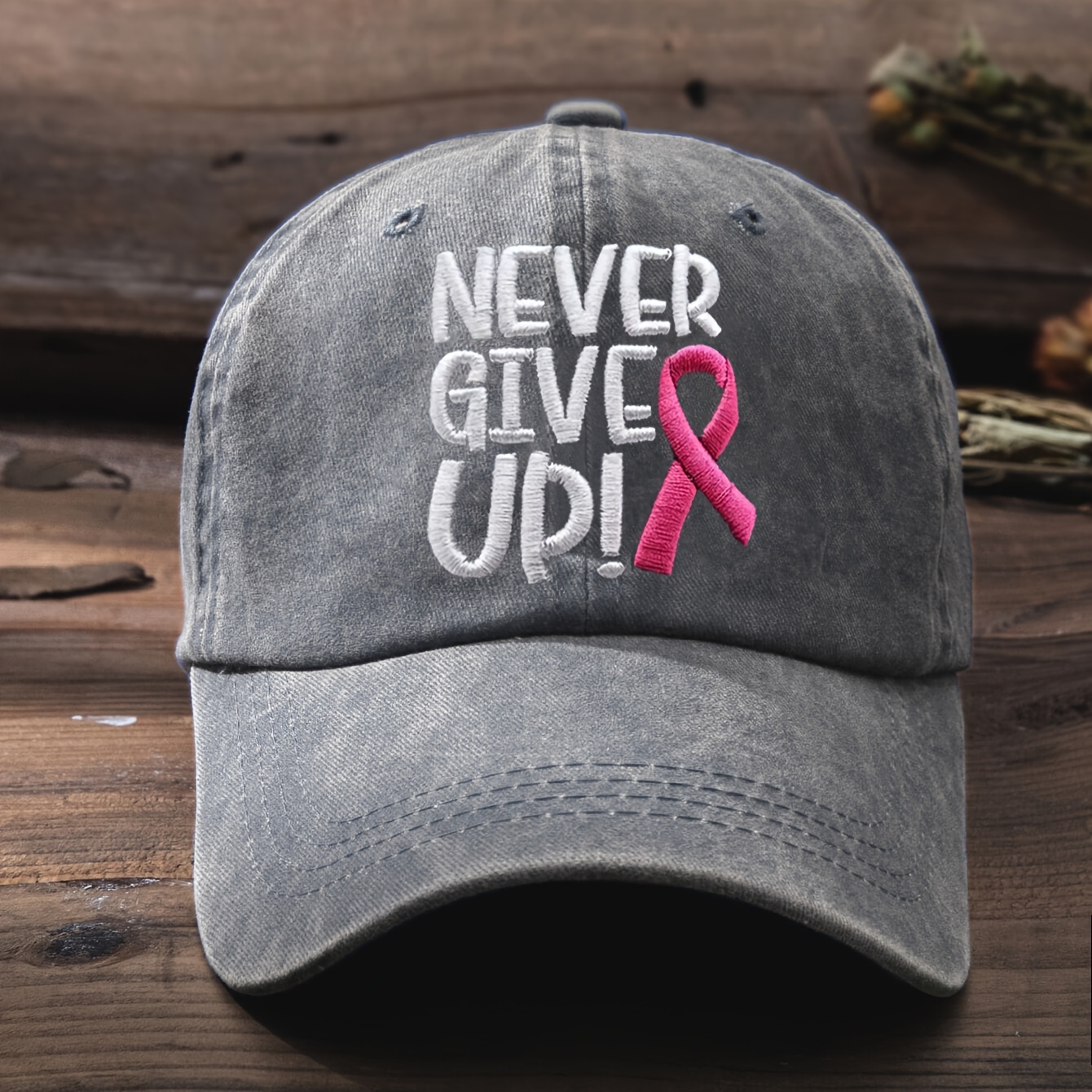 Never Give Embroidery Baseball Breast Cancer Awareness - Temu Australia