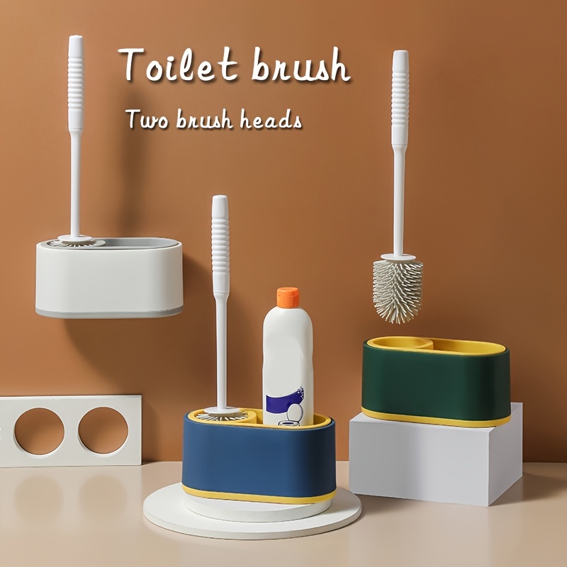 Duck-escobilla de inodoro de silicona, soporte de inodoro creativo, juego  de escobillas de baño para montaje en pared, accesorios de baño para  limpieza de inodoro - AliExpress