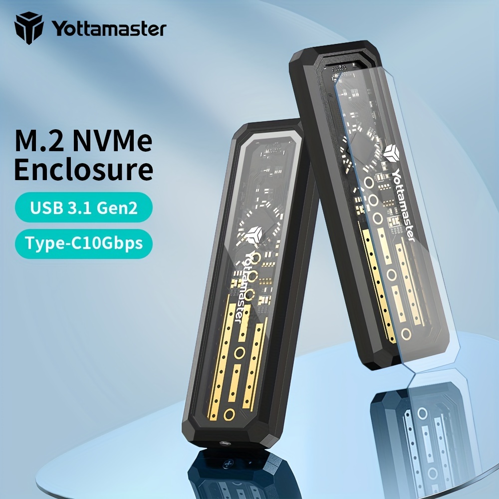 M.2 cas otg-2 - M.2 NVME SSD USB 3.1 Cas 10gbps Double Protocole M2 NVMe  Boîte PCIe NGFF SATA M2 NVMe Boîtier Adaptateur avec OTG pour M2 SSD 9210B