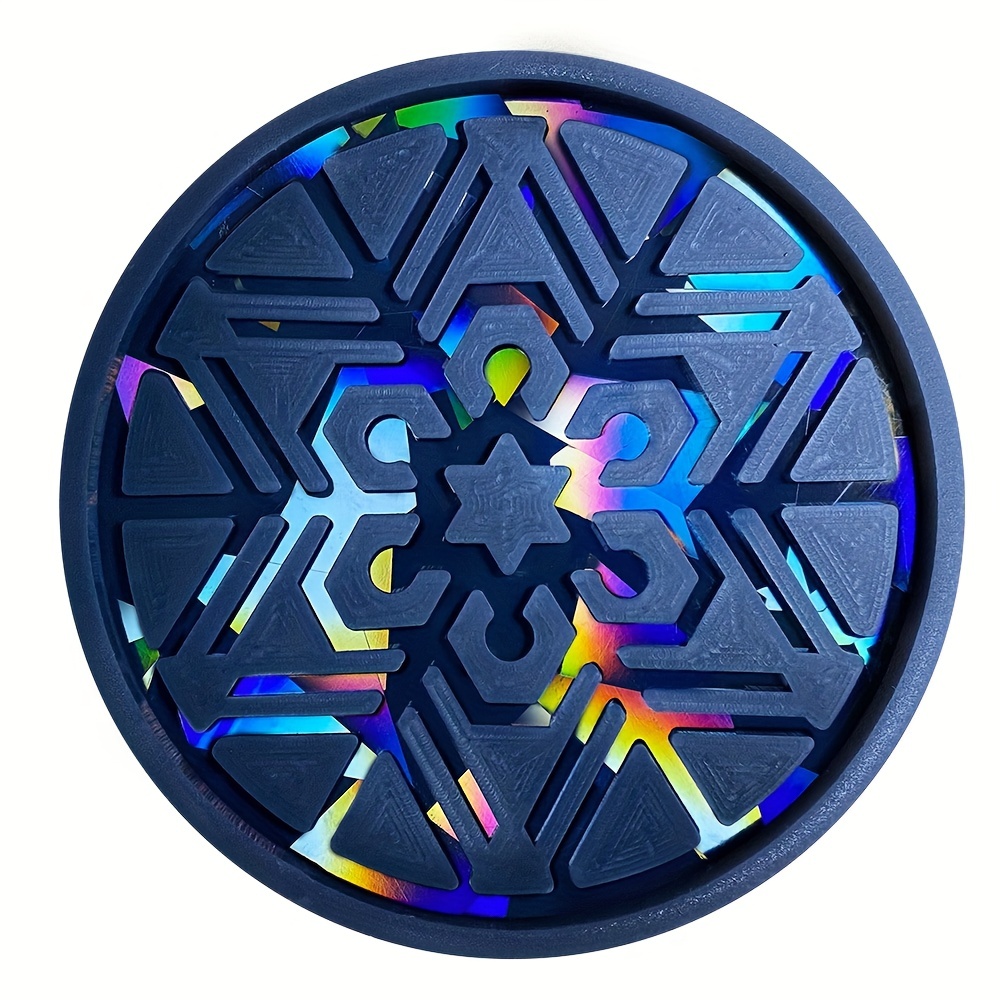 Holographic Round Coaster Crystal Epoxy Resin Mold Cup Pad - Temu