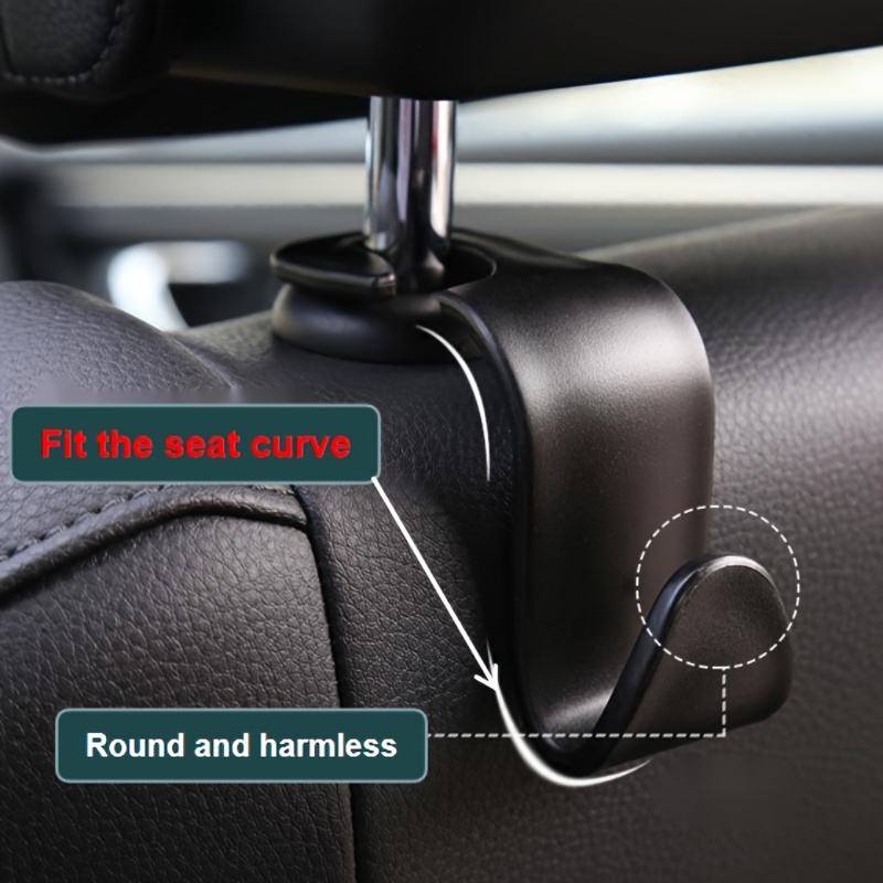 2pcs Car Hook, Rear Seat Back Hook, Auto Front Seat Headrest Hooks For  Hanging Bags, Purses, Heavy Duty And Water Bottle, Car Travel Accessories  For L