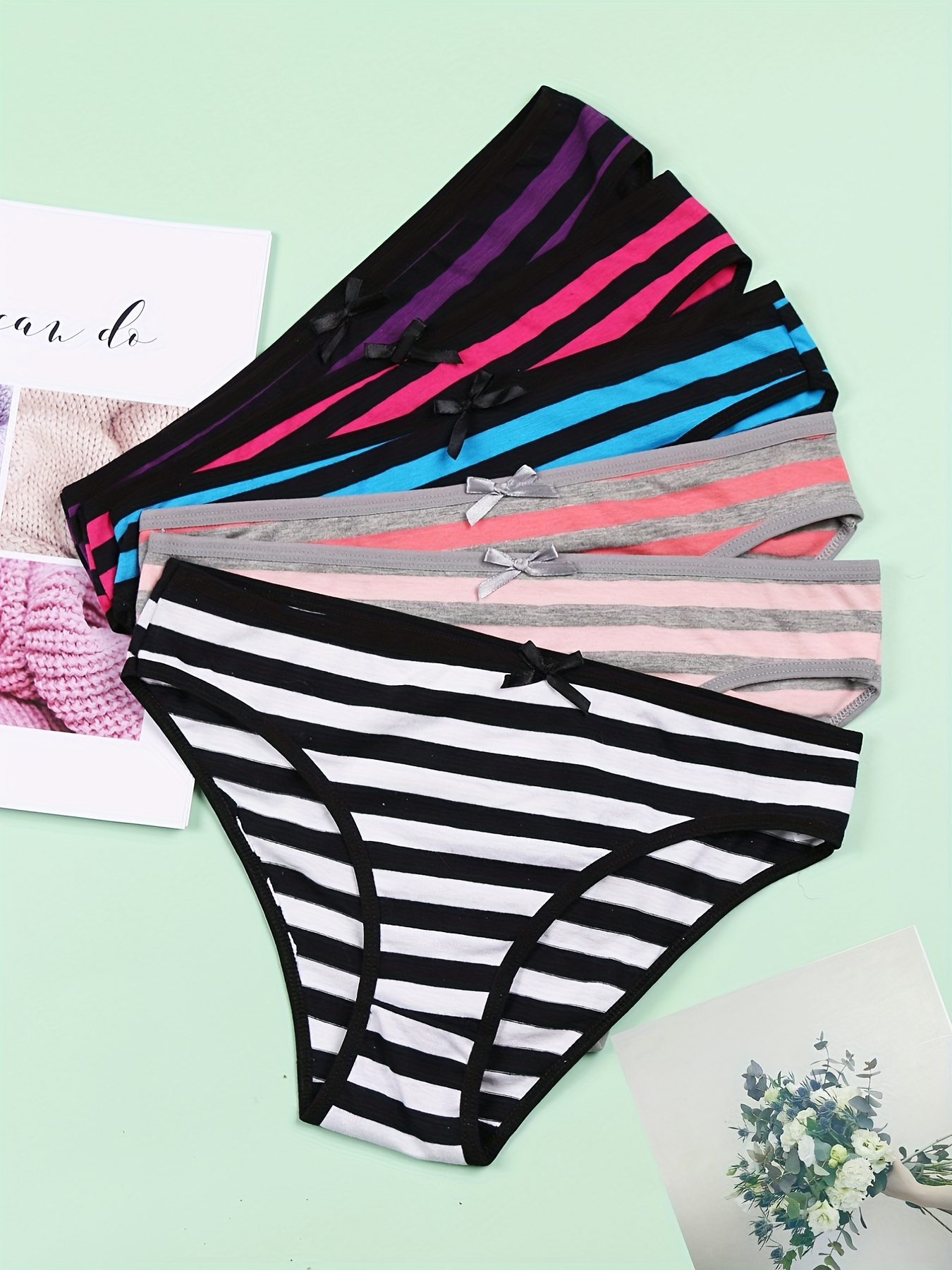Seductive Bow Lingerie Set, Intimates Bra & Strappy Thong, Women's Sexy  Lingerie & Underwear