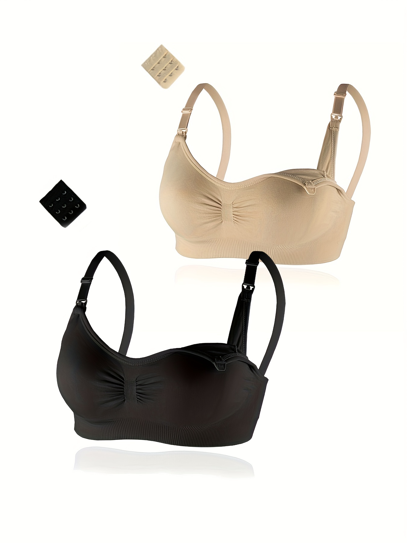 2pcs Women's Front Open Convertible Nursing Bra for Maternity & Breastfeeding