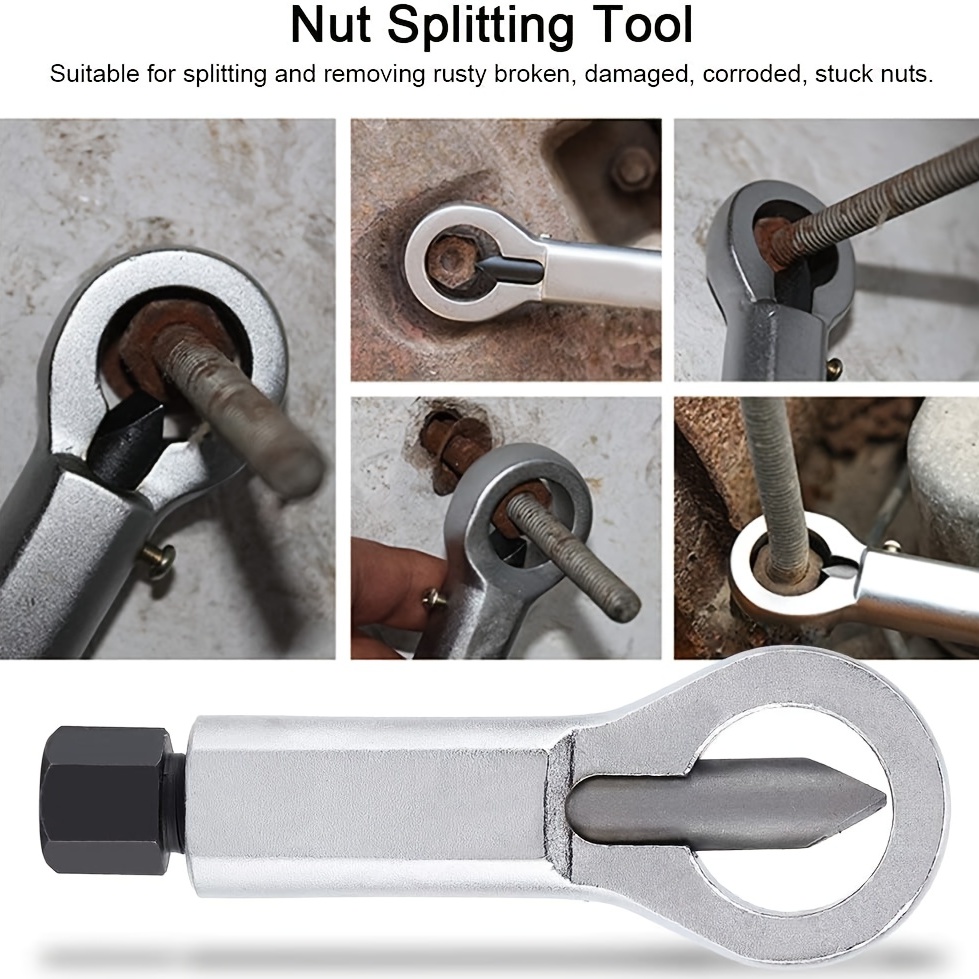 Nut Splitter Set, Cracker Remover Rusted Seized Nuts Cutter Nut Removing  Splitting Tool Remover Splitter (#2)