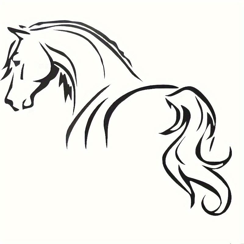 TEMU 1pc Vivid Horse Sticker Animal Sticker Vinyl Decals Self-adhesive