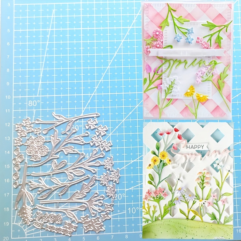 Flower Fence Pattern Die Cuts Metal Die Cuts For Card Making - Temu