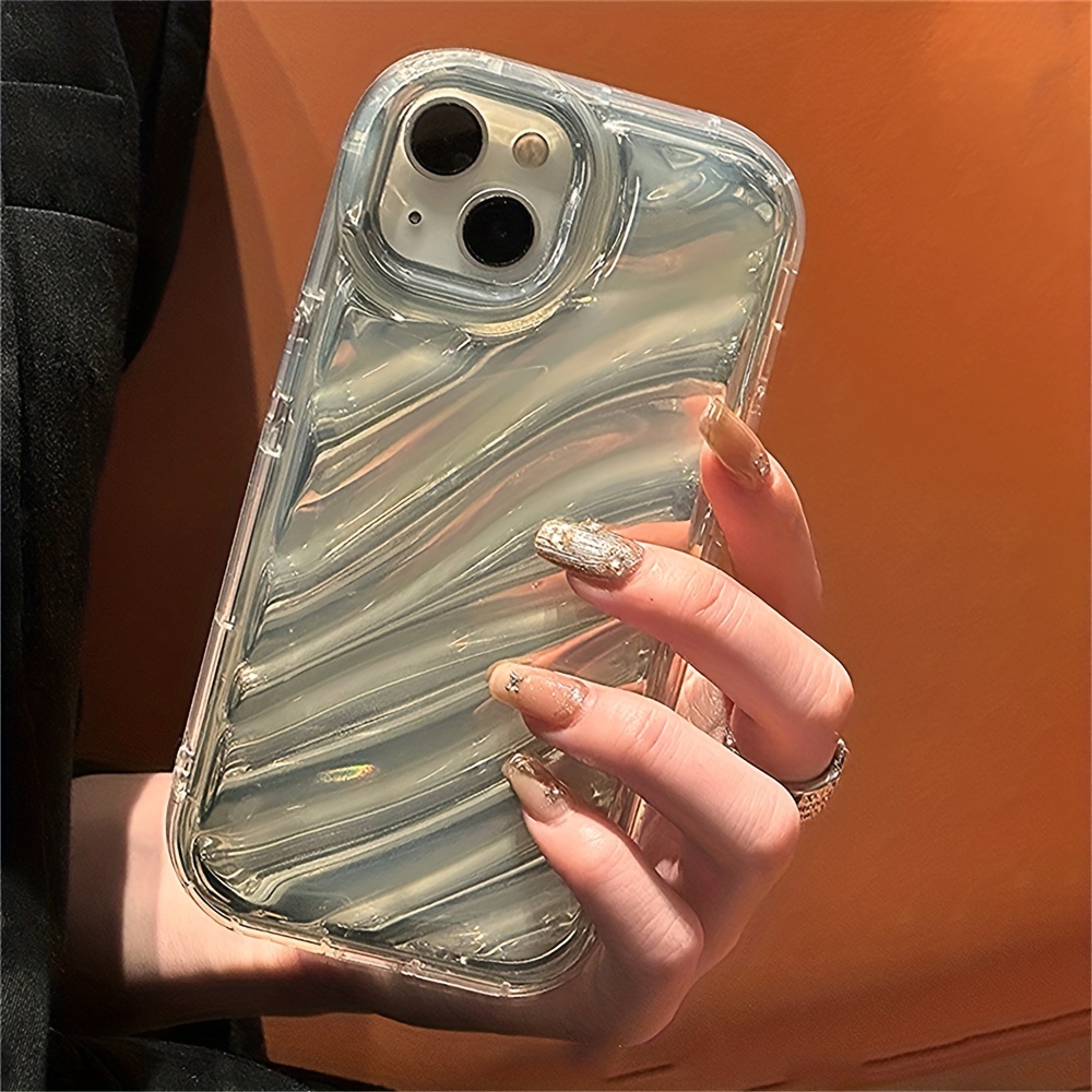 Glossy Laser Holographic Rainbow Phone Case for iPhone 14 13 