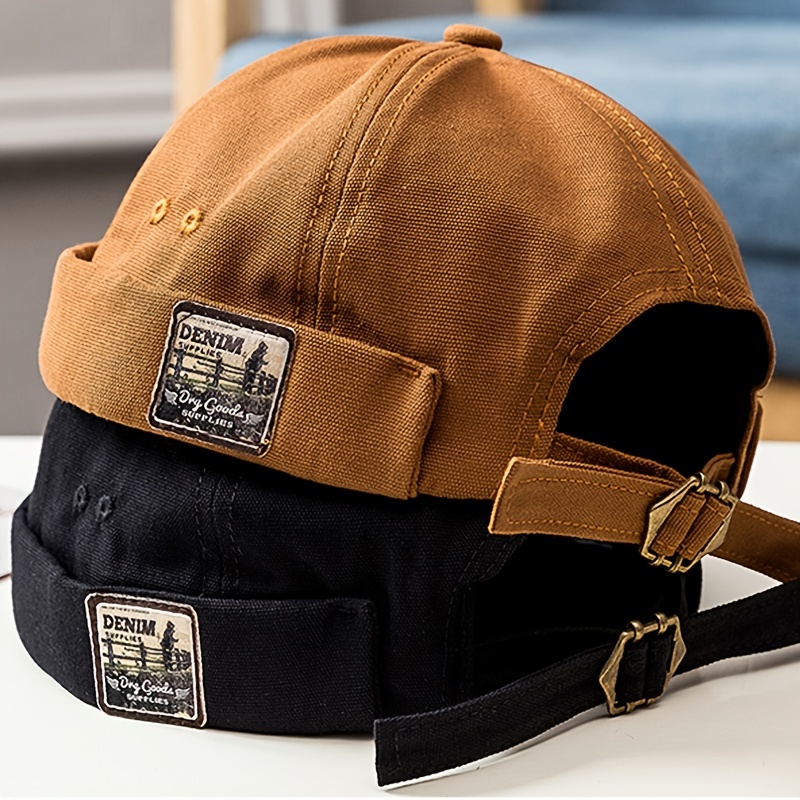 Mens Fashion Hip Hop Adjustable Metal Buckle Skull Cotton Brimless Hat  Ideal Choice For Gifts, Shop Now For Limited-time Deals