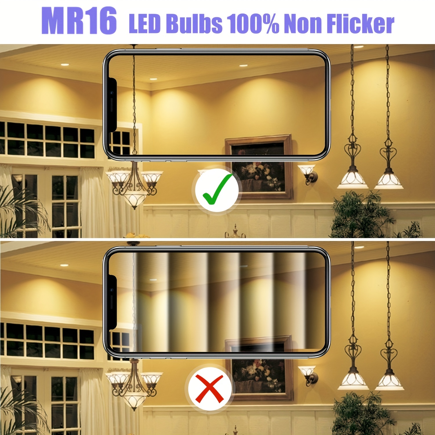 MR16, Directional (Wide Spot), LED Light Bulb, Dimmable, 7 W, 12 V, 500 lm,  2700 K, GU5.3 Base (EM16-7W4020ew)