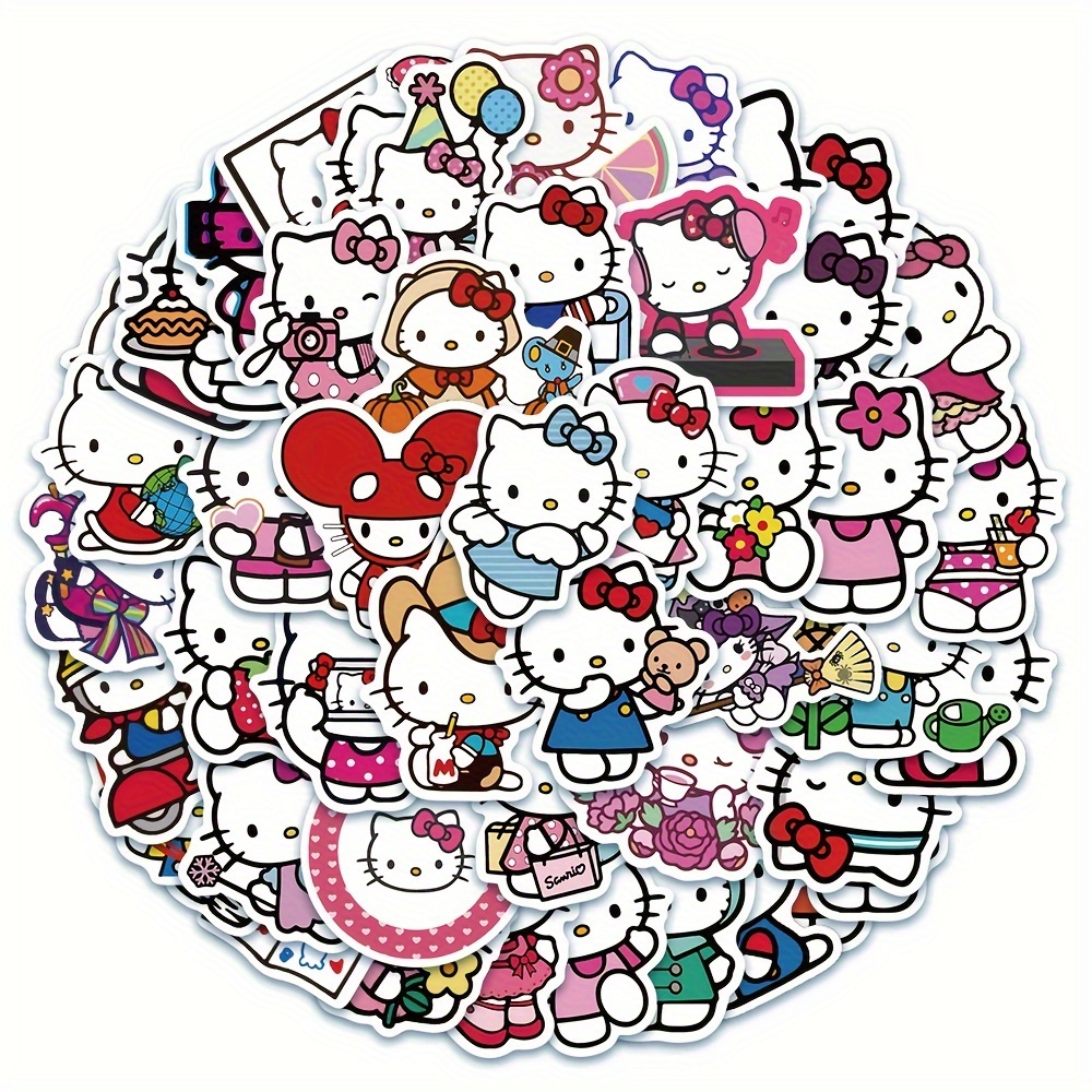 Cute Kuromi Cinnamoroll Melody Hello Kitty Sticker - Temu