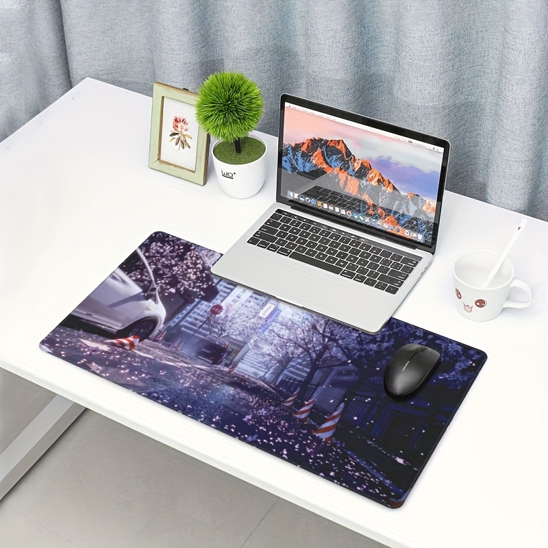 Anime Girl And Wolf Mouse Pad Computer Hd Keyboard Pad Mouse - Temu