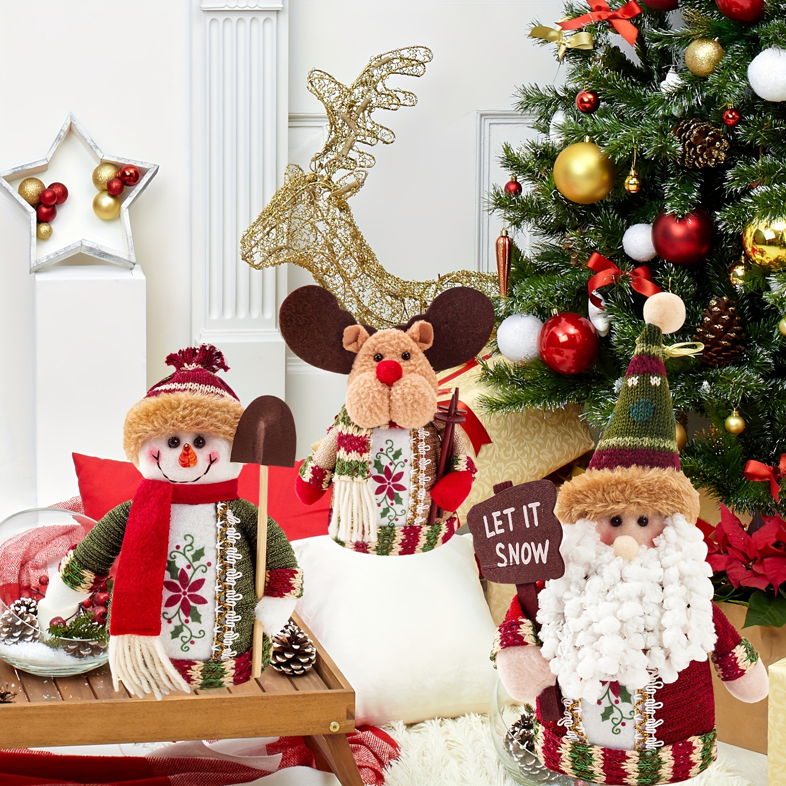 Cute Christmas Doll Santa Claus Doll Christmas Atmosphere - Temu