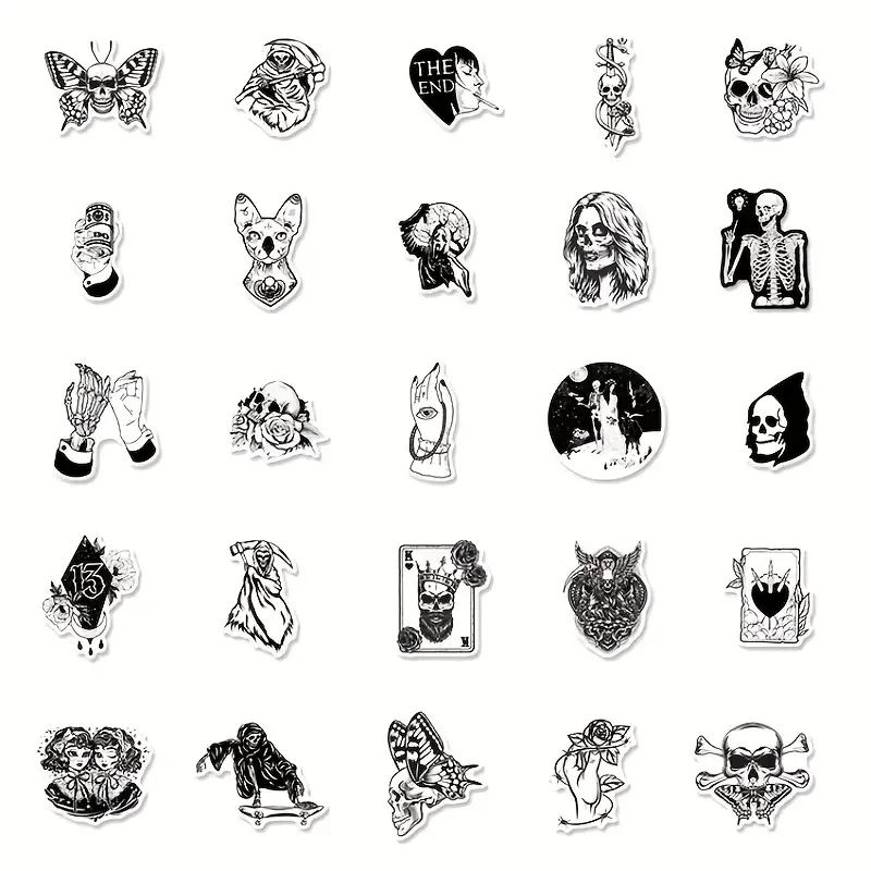 Gothic Stickers Pack Goth Stickers For Teens Adults - Temu