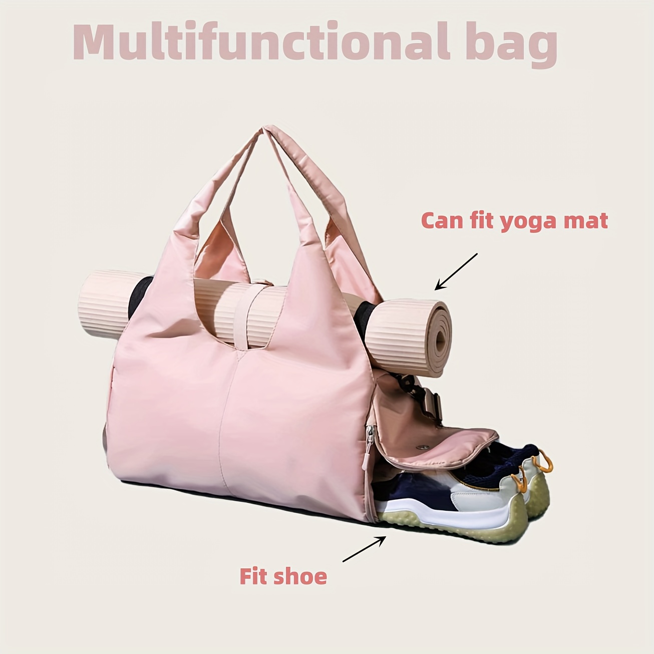 Large Capacity Travel Bag, Dry & Wet Separation Gym Sports Bag