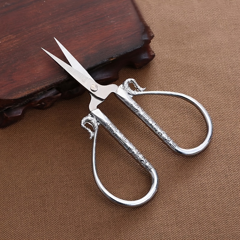 Embroidery Scissors Small Professional Stainless Steel Sewing Vintage  Handle Sharp Pointed for DIY Tools Craft Cutting