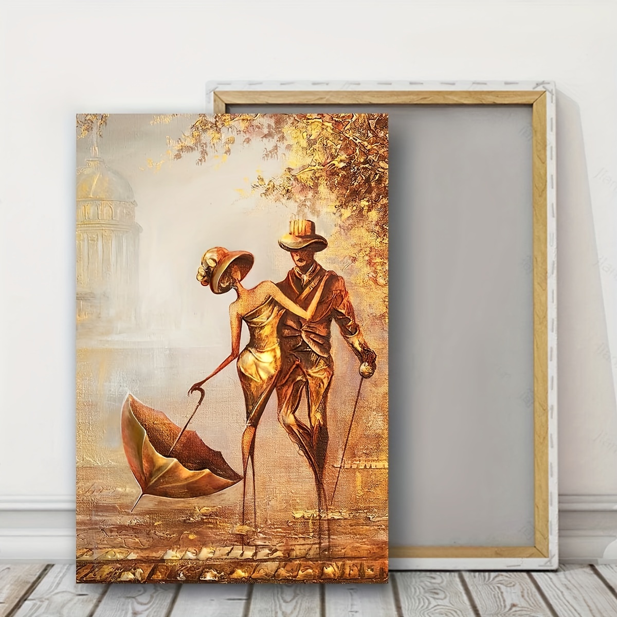 Oil Painting Frame Large Size With Linen Canvas Inner Frame - Temu