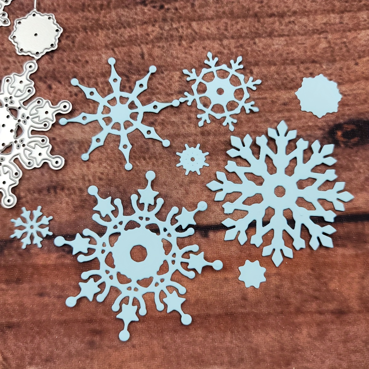 Xmas Snowflakes Wooden Die Cuts Diy Cutting Dies For Card - Temu