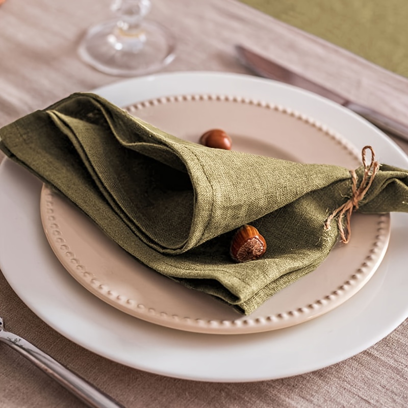Soft Linen Napkins For Weddings Birthdays And Parties Solid - Temu
