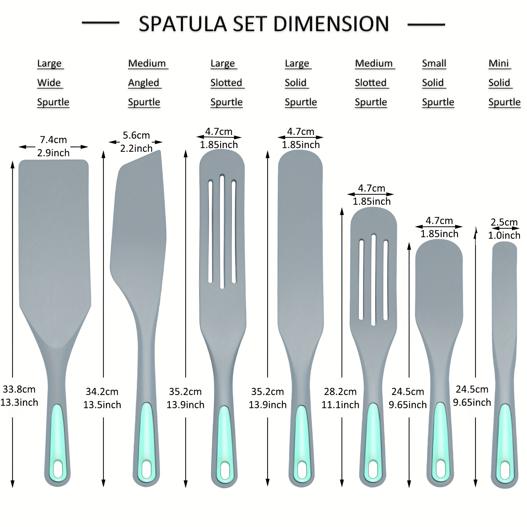 Silicone Spurtles Set, Nonstick Spurtle Kitchen Utensils, Silicone Spatula,  Heat Resistant Spurtle For Salad Stir, Cake Make And Pan-fried Steak - Temu