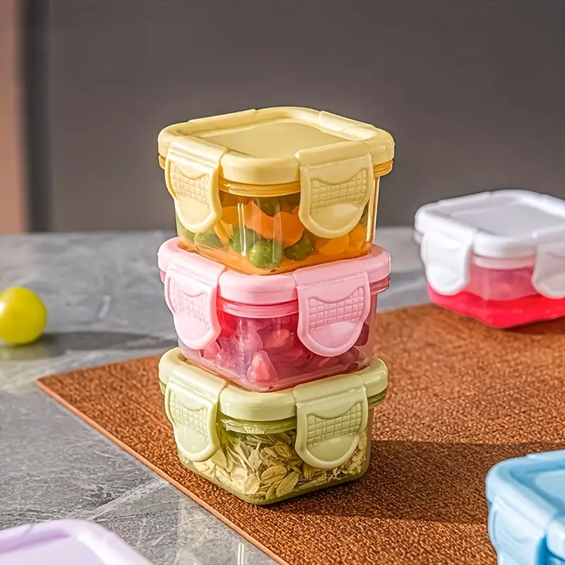 Food Storage Containers With Lids Airtight, Mini Square Fresh Keeping Box, Freezer  Microwave Food Storage Box, Dishwasher Safe, Kitchen Accessaries - Temu