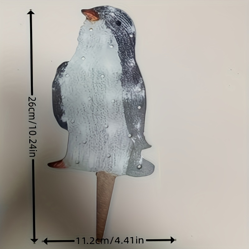 1 Pièce Sculpture De Jardin De Noël En Forme De Pingouin Lumineux 2024  Décoration De Bonne Année Acrylique Motif Pingouin 2D Avec Lumière LED  Décoration De Fête Éclairage Extérieur Affichage De Jardin