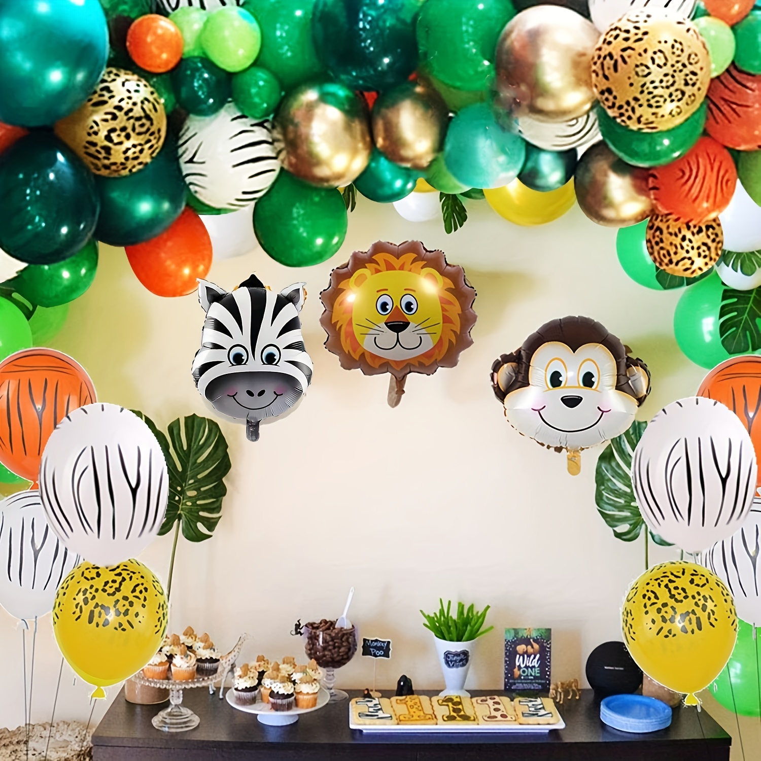 Kit Deco Baby Shower Globos Animales Animalitos Selva